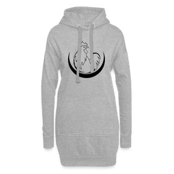 hahn_01 - Hoodie-Kleid - Grau meliert - Vorne