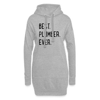 Klempner - Hoodie-Kleid - Grau meliert - Vorne