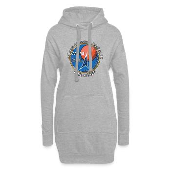 Mars Mission Alpha X - Sweat-shirt à capuche long Femme - gris chiné - Devant