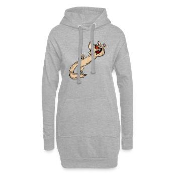 Lustige Katzen 17 - Hoodie-Kleid - Grau meliert - Vorne
