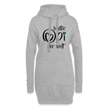 Geschenke für Opi - Hoodie-Kleid - Grau meliert - Vorne