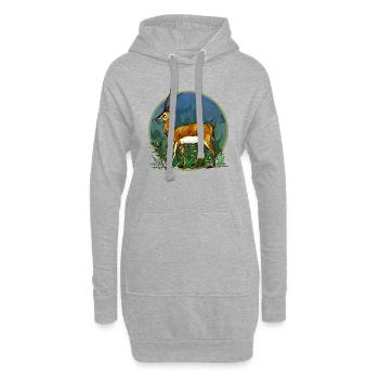 Antelope - Hoodie Dress - heather grey - Front