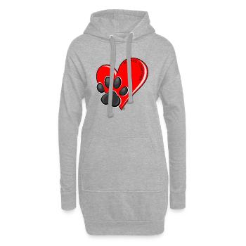 Immer mit dir - Hoodie-Kleid - Grau meliert - Vorne