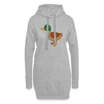 Canard - Sweat-shirt à capuche long Femme - gris chiné - Devant