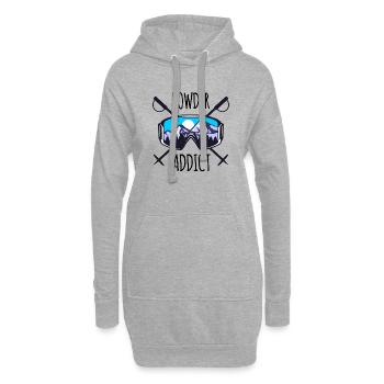 Ski - Sweat-shirt à capuche long Femme - gris chiné - Devant