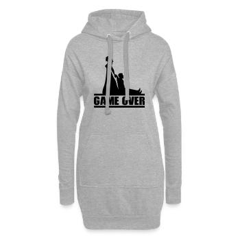 Fin du jeu - Sweat-shirt à capuche long Femme - gris chiné - Devant