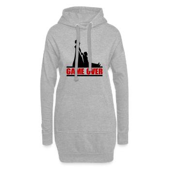 Fin du jeu - Sweat-shirt à capuche long Femme - gris chiné - Devant