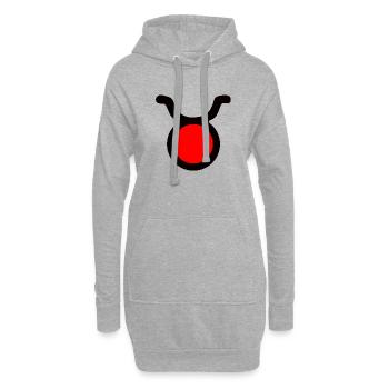 Astrologisches Symbol Taurus - Hoodie-Kleid - Grau meliert - Vorne