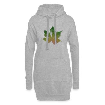 Ahornblatt - Hoodie-Kleid - Grau meliert - Vorne