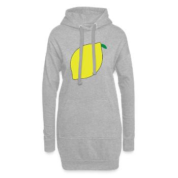 Idée cadeau d’illustration de citron - Sweat-shirt à capuche long Femme - gris chiné - Devant
