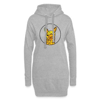 Lama - Hoodie-Kleid - Grau meliert - Vorne