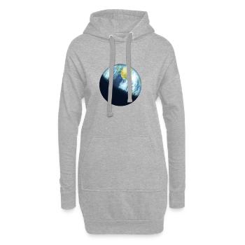 Planet Erde - Hoodie-Kleid - Grau meliert - Vorne