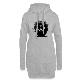 porc-épic lunettes de soleil animaux mignons Vector 19 - Sweat-shirt à capuche long Femme - gris chiné - Devant
