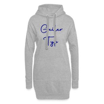 geiler typ - Hoodie-Kleid - Grau meliert - Vorne