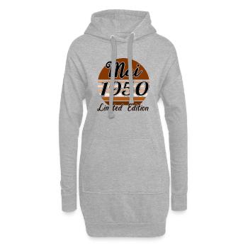 Mai 1950 Limited edition | Bois Bruns - Sweat-shirt à capuche long Femme - gris chiné - Devant