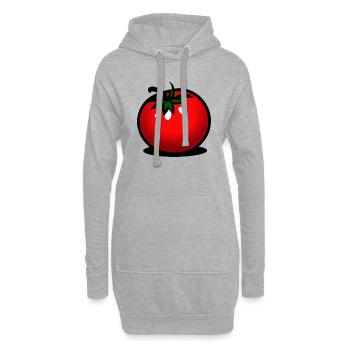 Tomaten Comic Tomate süß Cartoon 8 - Hoodie-Kleid - Grau meliert - Vorne