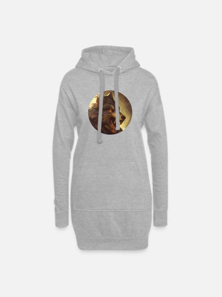 Werwolf - Hoodie-Kleid - Grau meliert