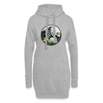 Calmar - Sweat-shirt à capuche long Femme - gris chiné - Devant