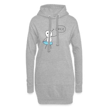 Nice Design für Badehosen Freunde Lustig am Strand - Hoodie-Kleid - Grau meliert - Vorne