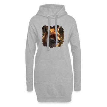 Les renards, en règle générale, vivent près des forêts - Sweat-shirt à capuche long Femme - gris chiné - Devant