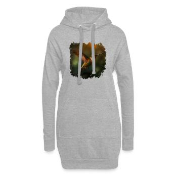Kolibris haben irisierende Federn - Hoodie-Kleid - Grau meliert - Vorne