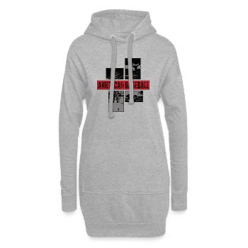 Cadeau de l’équipe américaine de baseball pour hommes garçons filles - Sweat-shirt à capuche long Femme - gris chiné - Devant