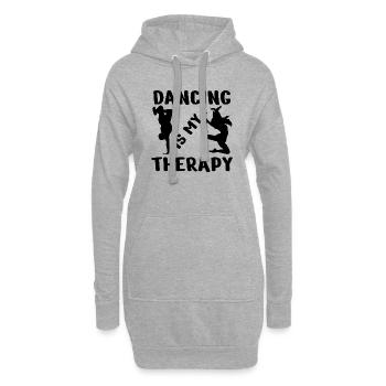Danse Danse Musique - Sweat-shirt à capuche long Femme - gris chiné - Devant