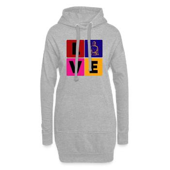 Handwerker Handyman Handwerk Werkzeug Baustelle - Hoodie-Kleid - Grau meliert - Vorne