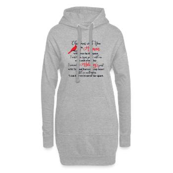 Noël avec toi au Ciel Cardinal - Sweat-shirt à capuche long Femme - gris chiné - Devant