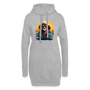 Klima in der Mountain Lion Street | -Liebhaber - Hoodie-Kleid - Grau meliert - Vorne