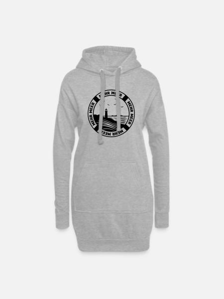 Mehr Meer - Hoodie-Kleid - Grau meliert
