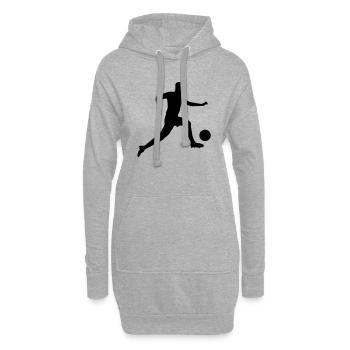 Footballeurs - Sweat-shirt à capuche long Femme - gris chiné - Devant