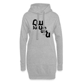 Landkarte von Armenien - Armenisches Alphabet - T-Shirt - Hoodie-Kleid - Grau meliert - Vorne