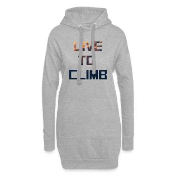 Rock Climbing - Hoodie-Kleid - Grau meliert - Vorne