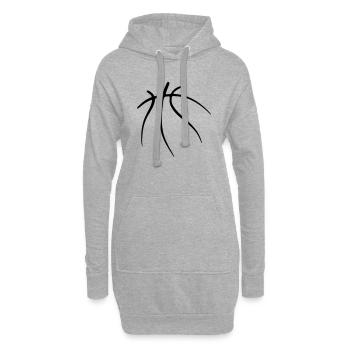 Basket-ball 31 - Sweat-shirt à capuche long Femme - gris chiné - Devant