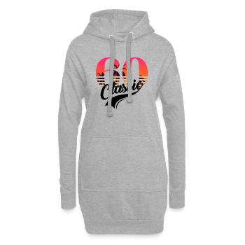Jahrgang 1960-60-jähriges Jubiläum - Hoodie-Kleid - Grau meliert - Vorne