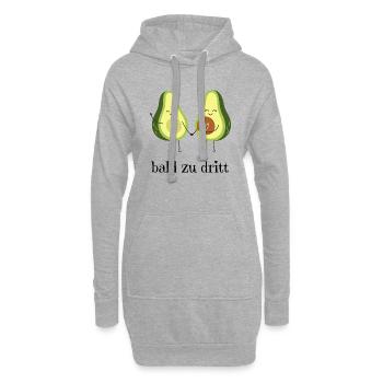 bald zu dritt - Hoodie-Kleid - Grau meliert - Vorne