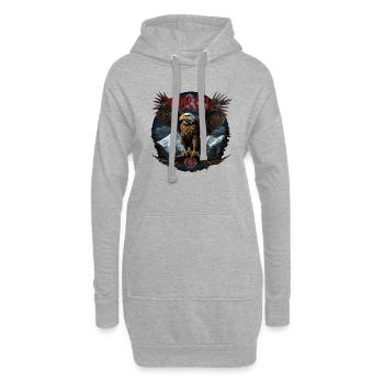 Tirol T-Shirt Tiroler Adler mit Berge - Hoodie-Kleid - Grau meliert - Vorne