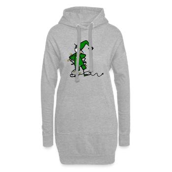 ELF Weihnachtsbeleuchtung - Hoodie-Kleid - Grau meliert - Vorne