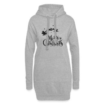Weihnachten Weihnachtsmann Weihnachtsmann ungezogene Feiertage Winter - Hoodie-Kleid - Grau meliert - Vorne