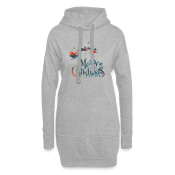Weihnachten Weihnachtsmann Weihnachtsmann ungezogene Feiertage Winter - Hoodie-Kleid - Grau meliert - Vorne