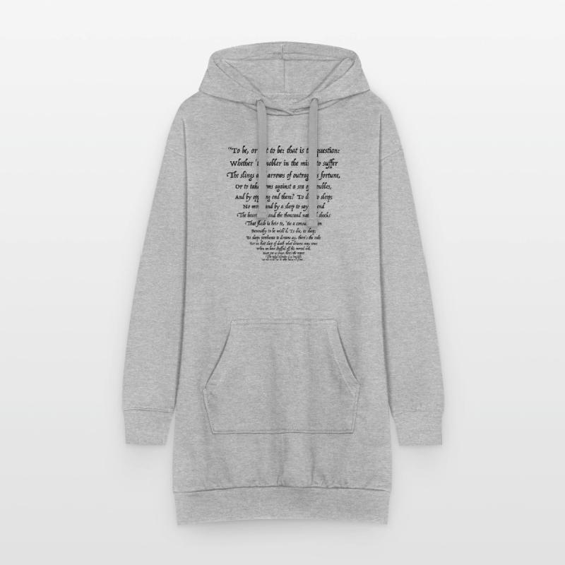 Sein oder Nichtsein 02 (schwarzer Text) Hoodie-Kleid