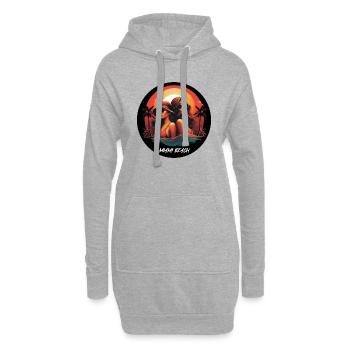 Miami Beach Vie Mode De Vie Filles Coucher De Soleil - Sweat-shirt à capuche long Femme - gris chiné - Devant