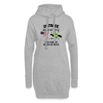 Distanz bedeutet so wenig, wenn jemand viel bedeutet - Hoodie-Kleid - Grau meliert - Vorne