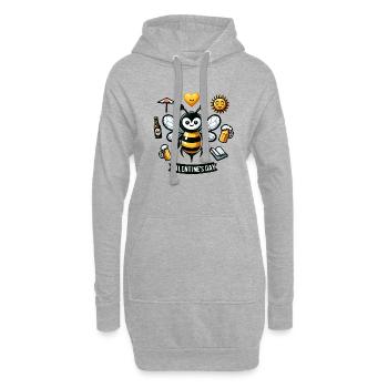 Valentine's Buzz My Valentine - Hoodie-Kleid - Grau meliert - Vorne