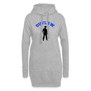 Cow-boy hors-la-loi - Sweat-shirt à capuche long Femme - gris chiné - Devant