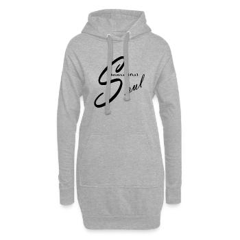 Beautiful Soul - Sweat-shirt à capuche long Femme - gris chiné - Devant
