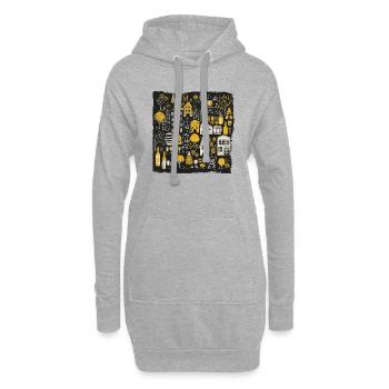 Biergarten München Oktober Bayern Bier Feiern Fest - Hoodie-Kleid - Grau meliert - Vorne
