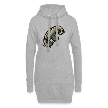 904 W Pilz - Hoodie-Kleid - Grau meliert - Vorne