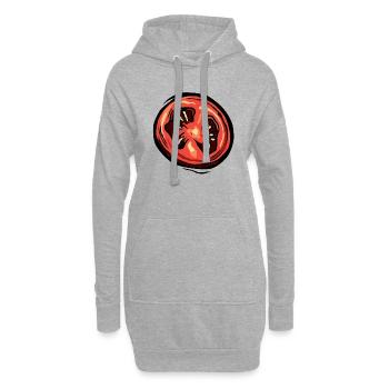 tomate tomatte 904 W - Sweat-shirt à capuche long Femme - gris chiné - Devant
